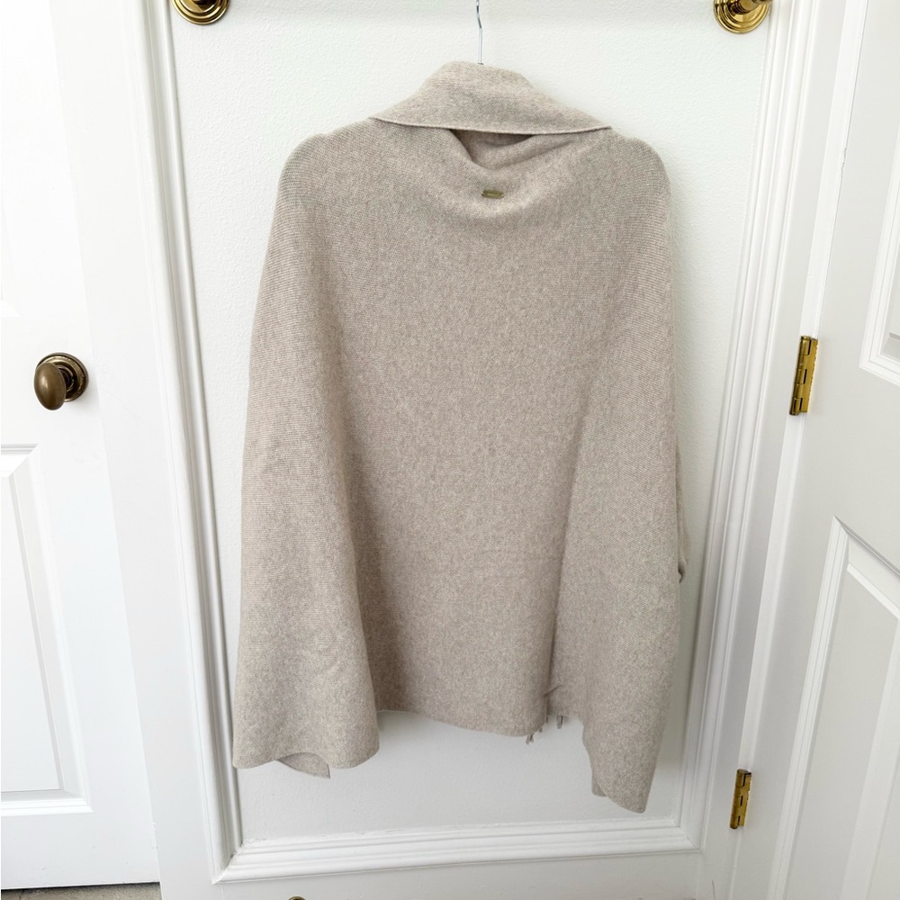 Barbour Tabitha Wool Fringe Cardigan Sweater Cape - Picture 9 of 10